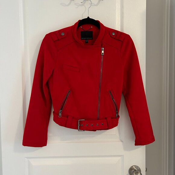 BANANA REPUBLIC Faux Suede Moto Jacket – XS - Picture 2 of 6